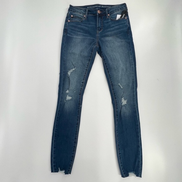 NWT Articles Of Society Super Soft Ankle Skinny Distressed Jeans Size 25 Juniors - Picture 1 of 9